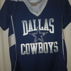 NFL Women's Dallas Cowboys Jersey - Navy and Silver